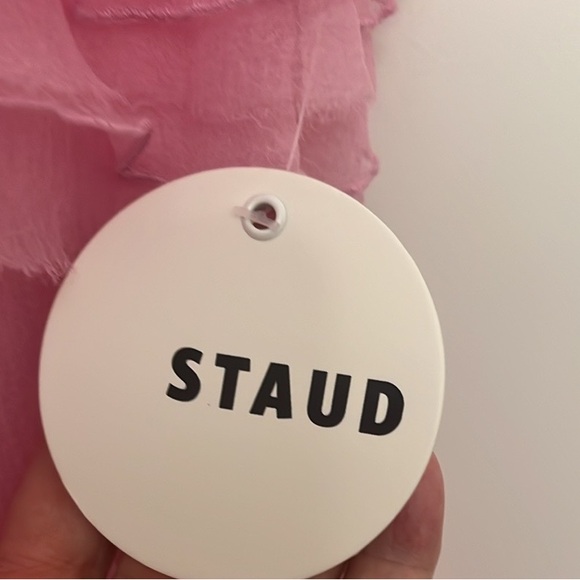STAUD Pink Ruffled Mini Dress - Picture 9 of 13